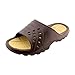 Kaiback Shower Shoes Men - Brown Waterproof Slide Sandals Rubber Non-Slip Bathroom College Dorm Indoor House Beach Shower Slippers (10/11)