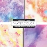 Watercolor Scrapbook Paper: Pastel Craft Paper, 8x8 Decorative Craft Paper Pad, Designer Paper Pad For Scrapbooking, Card Making, Origami, DIY Art Craft Projects (Scrapbook Paper Packs)