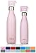 MIRA Stainless Steel Vacuum Insulated Water Bottle | Leak-proof Double Walled Cola Shape Bottle | Keeps Drinks Cold for 24 hours & Hot for 12 hours (Rose Pink, 25 oz (750 ml, 0.8 qt))