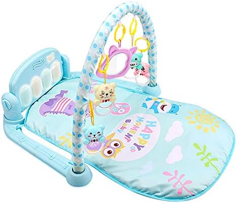 Baby Newborn Music Fitness Rack Play Mat Game Carpet Crawling Mat Educational Piano Blanket Activity Gym Toy Light Sound for Girl Boy 0-2 Year