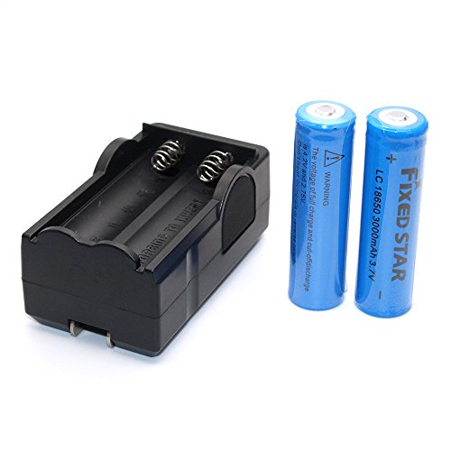 2pcs 18650 3000mah 3.7v li-ion overcharge protection re…