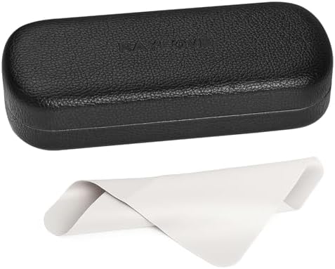 Calabria S412 Extra Large Hard Shell Eyeglass Case – Black Snap