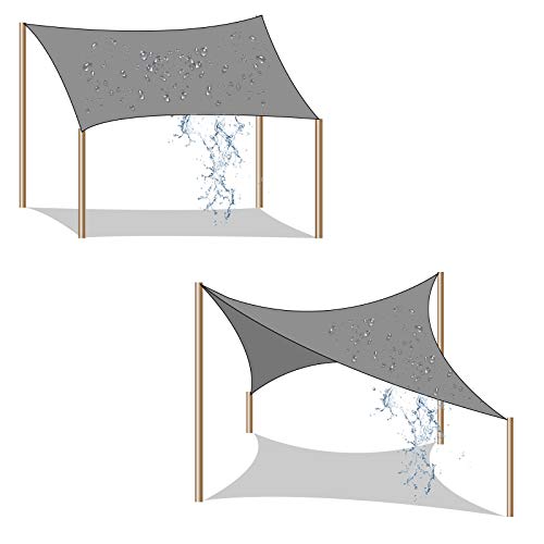SONGMICS Sonnensegel 4 x 6 m, wasserfest bis mindestens 1000 mm Wassersäule, 93% UV-Schutz, Sonnenschutz aus reißfestem… – Bild 8