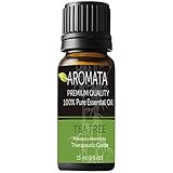 100%-Pure Tea Tree (Melaleuca Alternifolia) Essential Oil by AROMATA -- Enjoy the soothing, immune-stimulating, therapeutic health benefits of this premium-quality, undiluted, therapeutic-grade tea tree oil and buy with confidence thanks to our 100% money-back guarantee. (15ml)