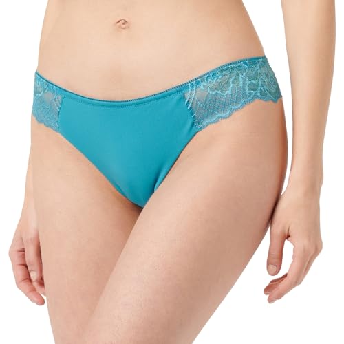 Triumph Slip brésilien Wild Peony Florale pour Femme, Vert Paon, 38