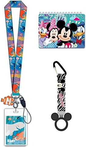 Disney Trip Finding Nemo Dory Bundle- Autograph Book, Lanyard and Bottle Holder Disney Cruise Trip Accessories