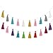 Mkono 2 Pack Cotton Tassel Garland Banner Colored Party Backdrop Ornament Wall Hangings Llama Decorations for Bedroom, Nursey Dorm Room, Birthday, Baby Shower
