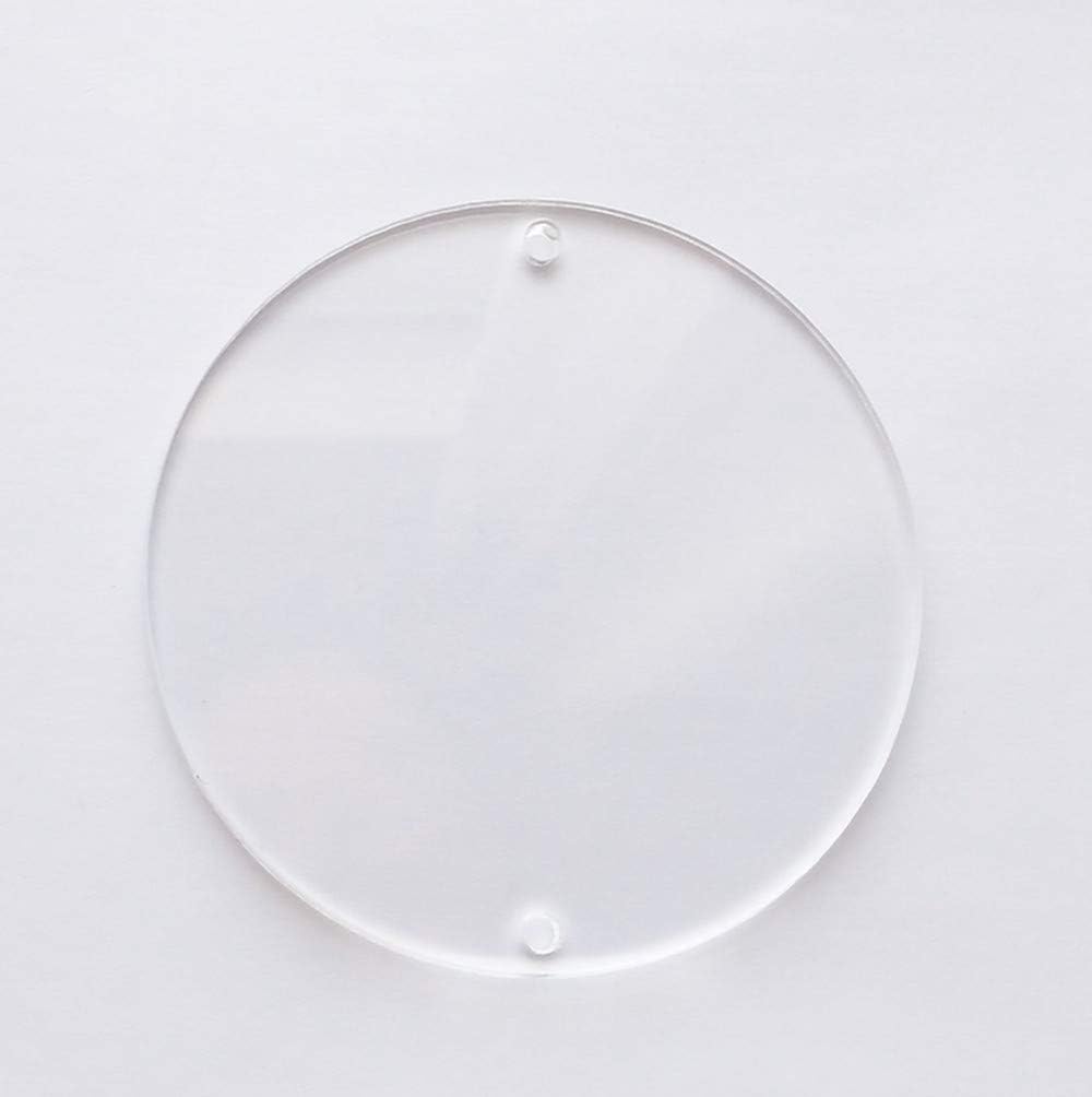 20PCS of Blank Clear Acrylic Round Circle with Two Holes