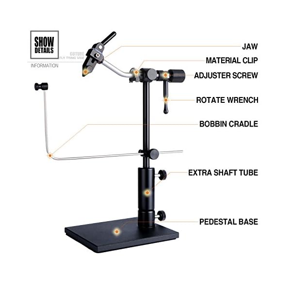 Goture-Rotary-Fly-Tying-Vise-with-Heavy-Pedestal-Base-for-Fly-Fishing-Bait-DIY-with-Case-for-Travel