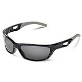 Duduma Polarized Sport Mens Sunglasses for Baseball Fishing Golf Running Cycling with Fashion Women Sunglasses and Men Sunglasses Tr80821 Flexible Superlight Frame (Black frame, Black lens)