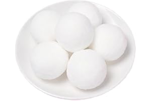 QIKAARA 20 Pieces Pom Poms White, 2 inch Large Craft Pompoms, Soft Fluffy Puff Balls for DIY Arts and Bulk Craft Making Decorations Supplies (White, 5 cm / 50 mm)