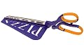 Pizza Cutter - Stainless Steel Pizza Scissors w/ Attached Spatula - Serves Hot Pizza Easily from a Pizza Stone, Pizza Pan or Pizza Oven - Ergonomic Grip & Cutting Design - Perfect Pizza Slices