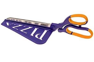 Pizza Cutter - Stainless Steel Pizza Scissors w/ Attached Spatula - Serves Hot Pizza Easily from a Pizza Stone, Pizza Pan or Pizza Oven - Ergonomic Grip & Cutting Design - Perfect Pizza Slices