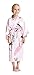 Aibrou Girls' Peacock Satin Kimono Robe Bathrobe Nightgown For Party Wedding