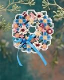 Spring Wreath Beaded Counted Cross Stitch Ornament Kit Mill Hill 2006 Spring Bouquet MH18-6106