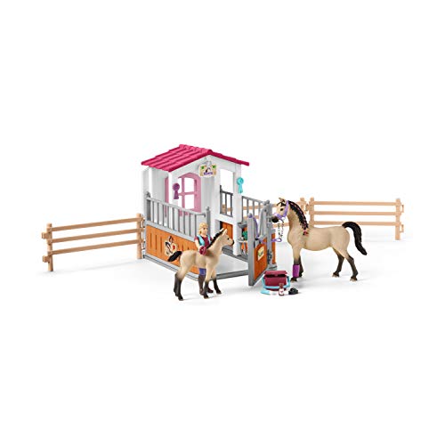 schleich 42369 Pferdebox mit Arabern und Pferdepflegerin, für Kinder ab 5 Jahren, Horse Club - Spielset – Bild 3