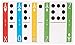 Flex Deck All in One Games Playing Cards White Box, 4 Color Border, Double Nine Dominoes, Letter Games, Unique Card Games for Families, Travelers, Campers, Educators and Others.