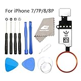 Latest Home Button Replacement for iPhone 7 7Plus 8 8Plus,GVKVGIH Home Button Touch ID Main Key Flex Cable Assembly Replacement with Repair Tools for iPhone 7 7P 8 8P (Version4.0 Rose Gold)