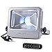 30W RGB Floodlight, LOFTEK Outdoor Color Changing Flood Light with Dimming and Memory Setting Function, Waterproof IP 66 Spotlight for Lawn and Garden, Silver