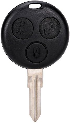CARCHET ® 3–key casing Button for Smart ForTwo 450 Black TOP