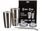 Stainless Steel Tumbler Bundle - 30 OZ and 20 OZ with Stainless Steel Straws
