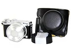 See iRunzo Ever Ready PU Leather Camera Case Bag for Nikon 1 J5 Compact Camera with 10-30mm Lens (Black) Details