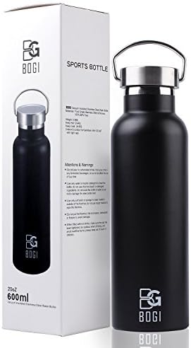 Stainless steel water bottle with cap, showing price range of $16.99 to $15.99 as of August 9, 2023.