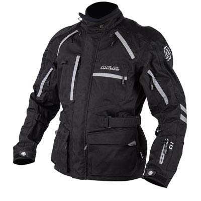 A.R.C. Battleborn Adventure Foul Weather Motorcycle Jacket - BLACK - LARGE - Includes free neck gaiter.