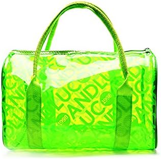 WNOSH Outdoor Waterproof Clear Transparent PVC Cosmetics Bag Cosmetic Organizer Makeup Bag Toiletries Tote Travel Bag (Green)