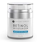 Retinol Cream Moisturizer for Face, Eye Area & Oily Skin (1.7oz) by Kate Blanc. Includes 2.5% Active Retinol, Hyaluronic Acid, Vitamin E, B5. Anti-aging, Reduce Fine Lines, Wrinkles, Dark, Sun Spots