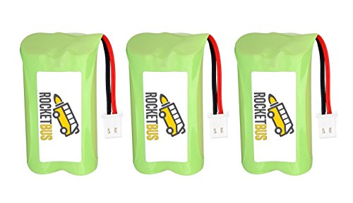 3-Pack RocketBus 2.4V Replacement Cordless Phone Battery for AT&T VTech BT183342 BT283342 BT166342 BT266342 BT162342 BT262342 CS6114 CS6419 CS6719 EL52300 CL80114