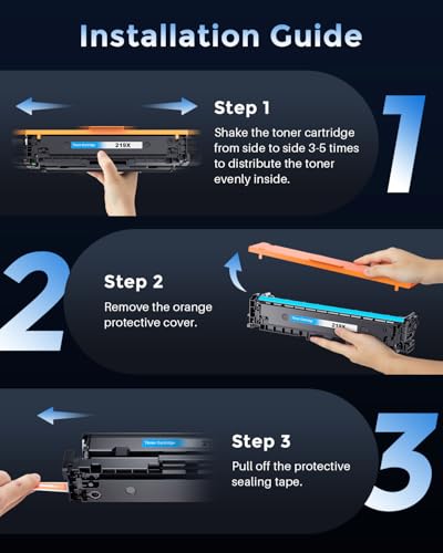 Kuva 219X Toner with Chip Compatible with HP W2190X W2190A 219A for Color LaserJet Pro MFP 3302FDW 3302SDW 3302FDN 3302FDNG 3302FDWG 3302SDWG 3202DN 3202DW (4-Pack)