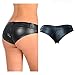 Mini Denim Shorts Faux Leather Micro Shorts, Black, 10, Tag XL
