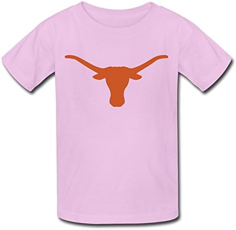 O Collar Texas Longhorn Logo Child T Shirts Pink Size M
