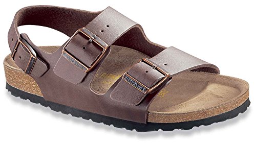 Birkenstock Milano Sandals Birko-Flor Regular Width Dark Brown (45 M EU)