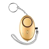 Personal Alarm, IEKA 140 DB Emergency Safety key Chain Siren, Safe Sound Self-Defense Alarm with Mini LED Flashlight Best for Kids, Women, Elderly and Night workers( Gold )