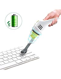 Limpiador de teclado Meco, mini aspirador recargable al vacío seco y húmedo, ideal para limpiar polvo, pelos, migas, rasguños para portátil, piano, ordenador, coche y casa de mascotas
