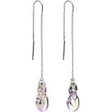 Body Candy Handcrafted Aurora Infinity Dangle Threader Earrings Created with Swarovski Crystals