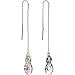 Body Candy Handcrafted Aurora Infinity Dangle Threader Earrings Created with Swarovski Crystals