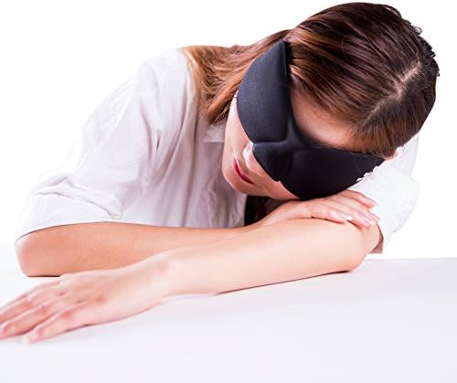 3D Sleep Mask with Ear Plugs for Sleeping, Travel, Shift Work, Naps, Night Blindfold Eyeshade for Men Women, 2 Pack