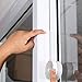 Door Weather Stripping, Window Silicone Seal Strip,Self Adhesive Tape for Draft Stopper Gap and Glass Shower|16Ft Long X 1.77 Inch(45mm) Width ，Transparent |