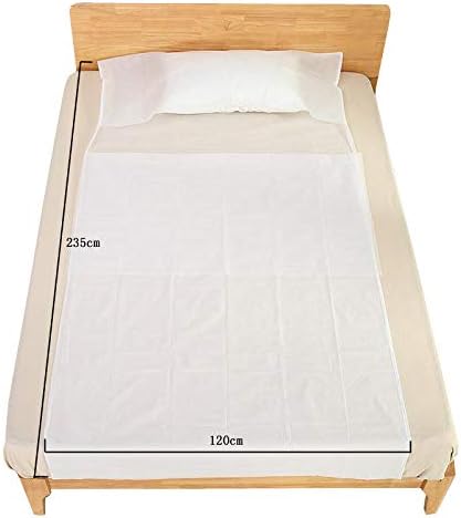Ayude 47.2" X 92.5"Disposable Sleeping Bag for Travel Hotel Business Trip Use Sleep Bag Portable and Breathable, Non-Woven Fabrics White Soft 120X235 cm