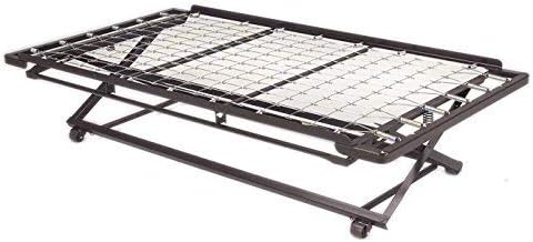 33" Width Dark Black Metal (Daybed) Pop Up Trundle Frame (33'' Twin Size)