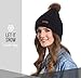 Brook + Bay Pom Pom Beanie Winter Hat for Women - Faux Fur Pompom Warm, Thick & Chunky Soft Cable Knit Hats - Cute & Trendy Cold Weather Knitted Caps - Stylish & Trendy Snow & Ski Beanies for Ladies