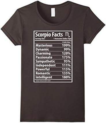 Women's Scorpio Facts - Funny Scorpio Zodiac Women T Shirt Medium Asphalt