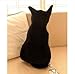 Kenmont Funny Cat Shaped Cushion Stuffed Animal Pillow Pet Sofa Chair Plush Throw Pillows Soft Plush Toys Dolls for Home Decoration, Kids Gifts, 45cm (Black)