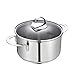 Mr Rudolf Cooking Pot, 3 Quart Dutch Oven with Lid,Stainless Steel Pot with 2 Handles,Dishwasher Safe Cooking Healthy Cookware
