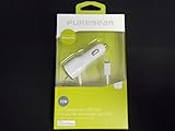 Puregear 2.1A Lightning Car Charger - Apple iPhone 5/5S w/ Additional USB (Provides 1A Per Port) - White - Retail Packaged