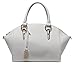 Authentic BRANGIO (Italy) Dome Shaped Satchel-Style Handbag with Adjustable Shoulder Strap (IVORY COLOR): TG1420-IV