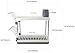 Surpahs 2-Tier Compact Dish Drying Rack (Gray)